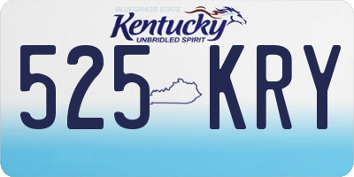 KY license plate 525KRY