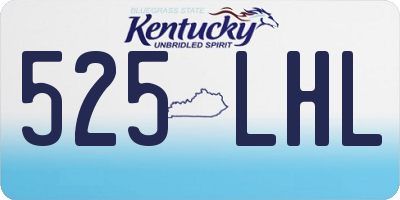KY license plate 525LHL