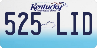 KY license plate 525LID