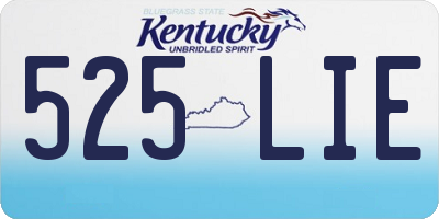KY license plate 525LIE