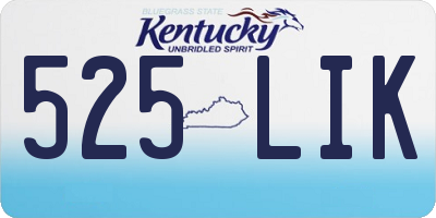 KY license plate 525LIK