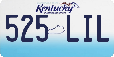 KY license plate 525LIL