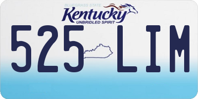 KY license plate 525LIM