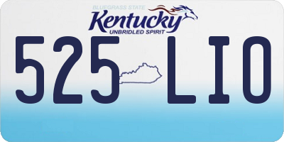 KY license plate 525LIO