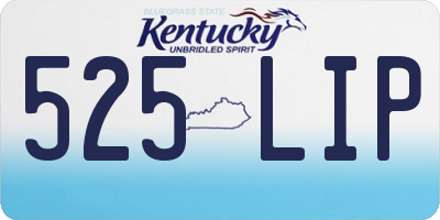 KY license plate 525LIP