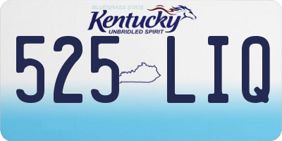 KY license plate 525LIQ