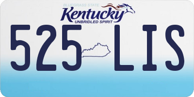 KY license plate 525LIS