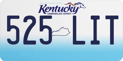 KY license plate 525LIT