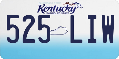 KY license plate 525LIW