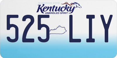 KY license plate 525LIY
