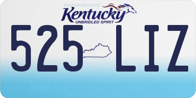 KY license plate 525LIZ