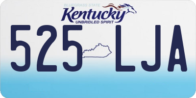 KY license plate 525LJA
