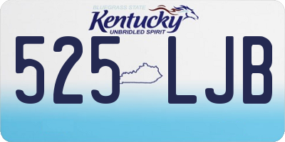 KY license plate 525LJB