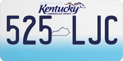 KY license plate 525LJC