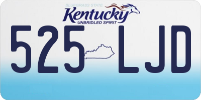 KY license plate 525LJD