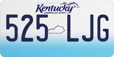 KY license plate 525LJG