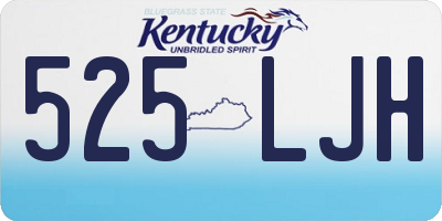 KY license plate 525LJH