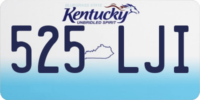 KY license plate 525LJI