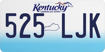 KY license plate 525LJK