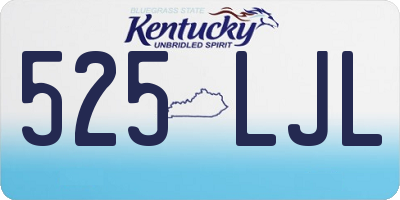 KY license plate 525LJL