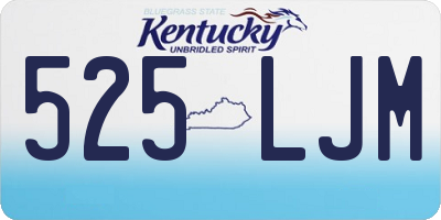 KY license plate 525LJM