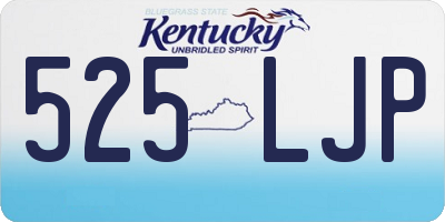KY license plate 525LJP