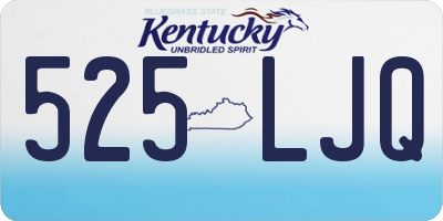 KY license plate 525LJQ