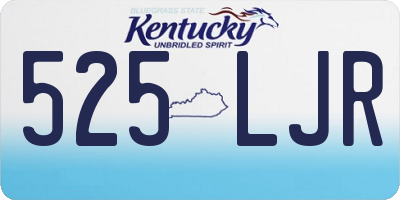 KY license plate 525LJR