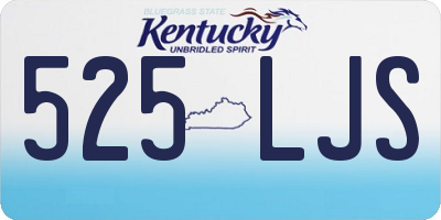 KY license plate 525LJS