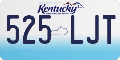 KY license plate 525LJT