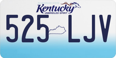 KY license plate 525LJV