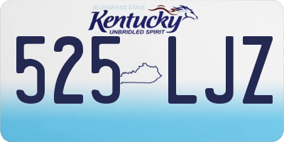 KY license plate 525LJZ