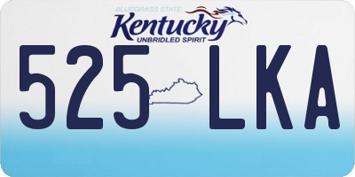 KY license plate 525LKA