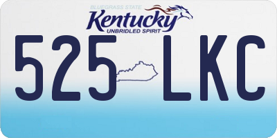 KY license plate 525LKC