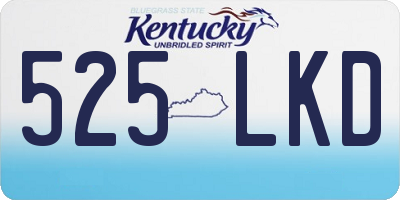 KY license plate 525LKD