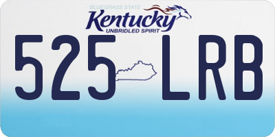 KY license plate 525LRB