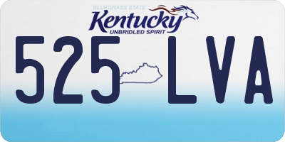 KY license plate 525LVA