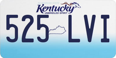 KY license plate 525LVI