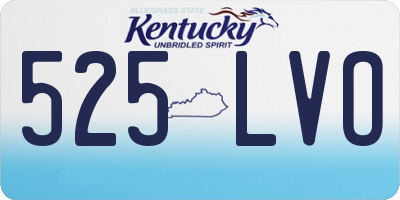 KY license plate 525LVO