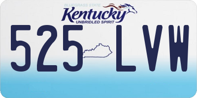 KY license plate 525LVW