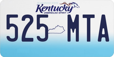 KY license plate 525MTA