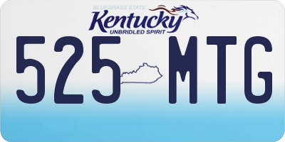KY license plate 525MTG