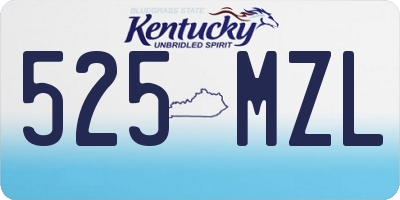 KY license plate 525MZL