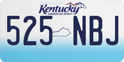 KY license plate 525NBJ