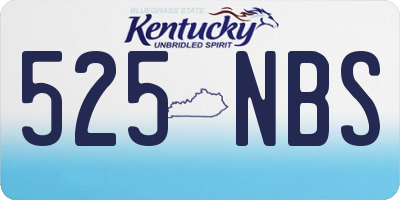 KY license plate 525NBS