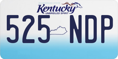 KY license plate 525NDP