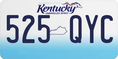 KY license plate 525QYC