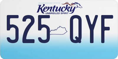KY license plate 525QYF