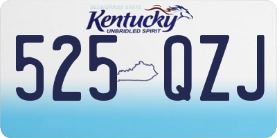 KY license plate 525QZJ