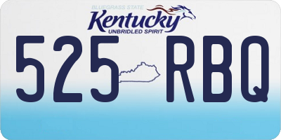 KY license plate 525RBQ